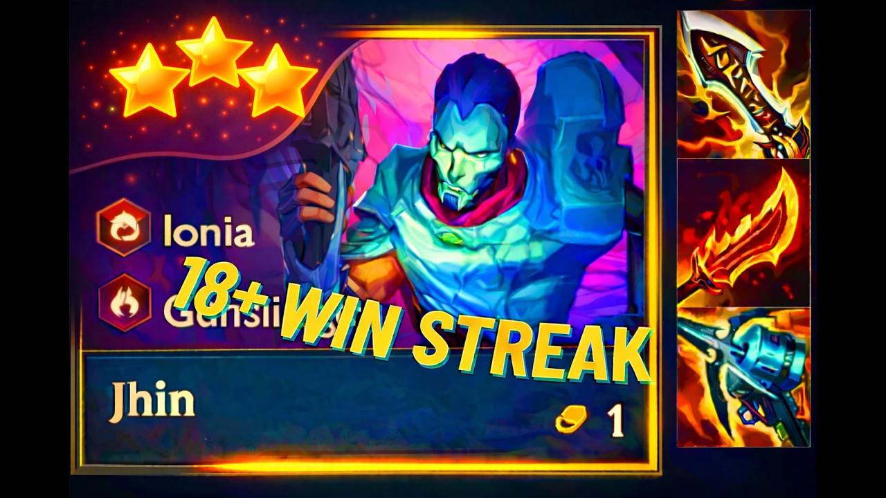 I Got Jhin 3-Star At Stage 2-5 Then I Let Him Carry Me On A 19 Win-Streak || TFT Set 16