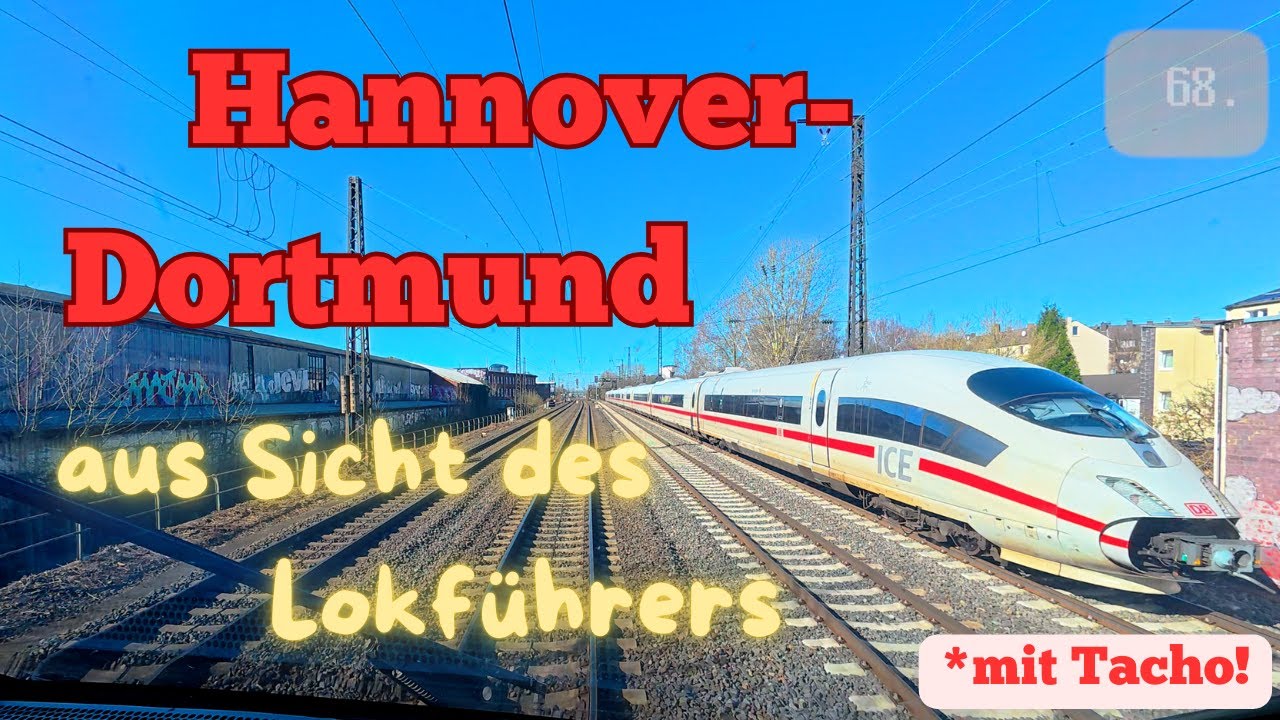 Hannover Dortmund als Lokführer im ICE der Deutschen Bahn