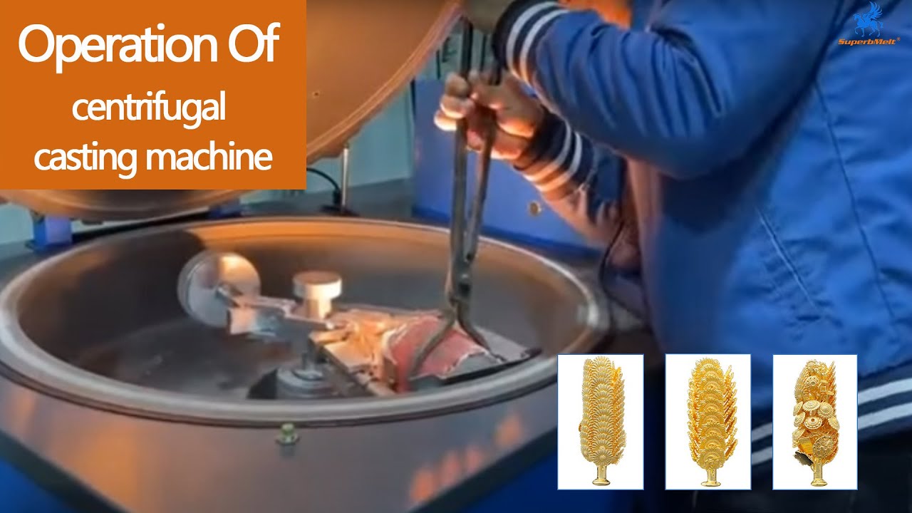 Superbmelt centrifugal casting machine operation for platinum, palladium, gold, silver jewelry cast