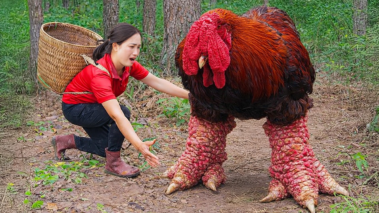Harvesting 1000+ Mutant Giant Wild Chickens on a Cliff, Trapping with Ancient Skills | Survival Life