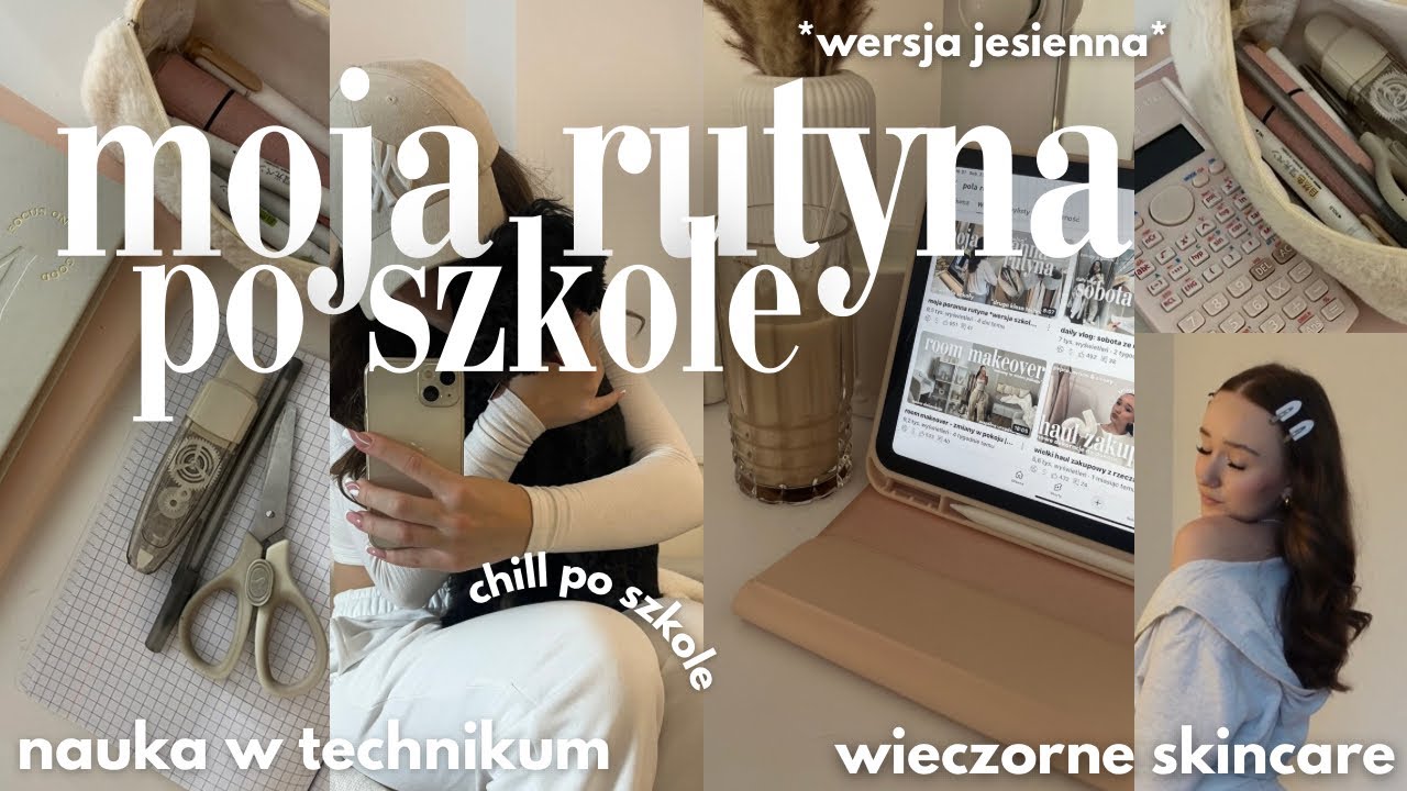 moja rutyna po szkole | nauka, wieczorne skincare & chill *wersja jesienna*
