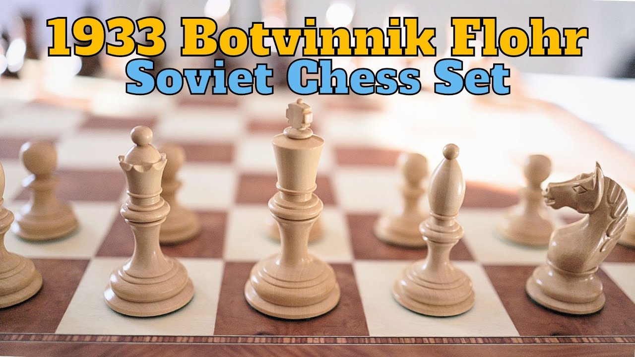 1933 Botvinnik Flohr Soviet Chess Set - RoyalChessMall - A Piece Of Chess History