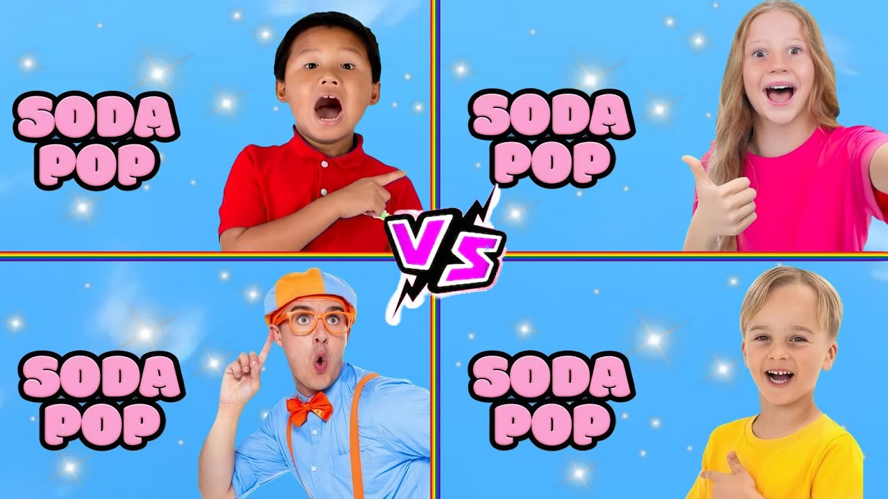 TOYS AND COLORS 🆚 LIKE NASTYA 🆚 BLIPPI 🆚 VLAD AND NIKI x SODA POP 🎶🎵 Who Is Best?
