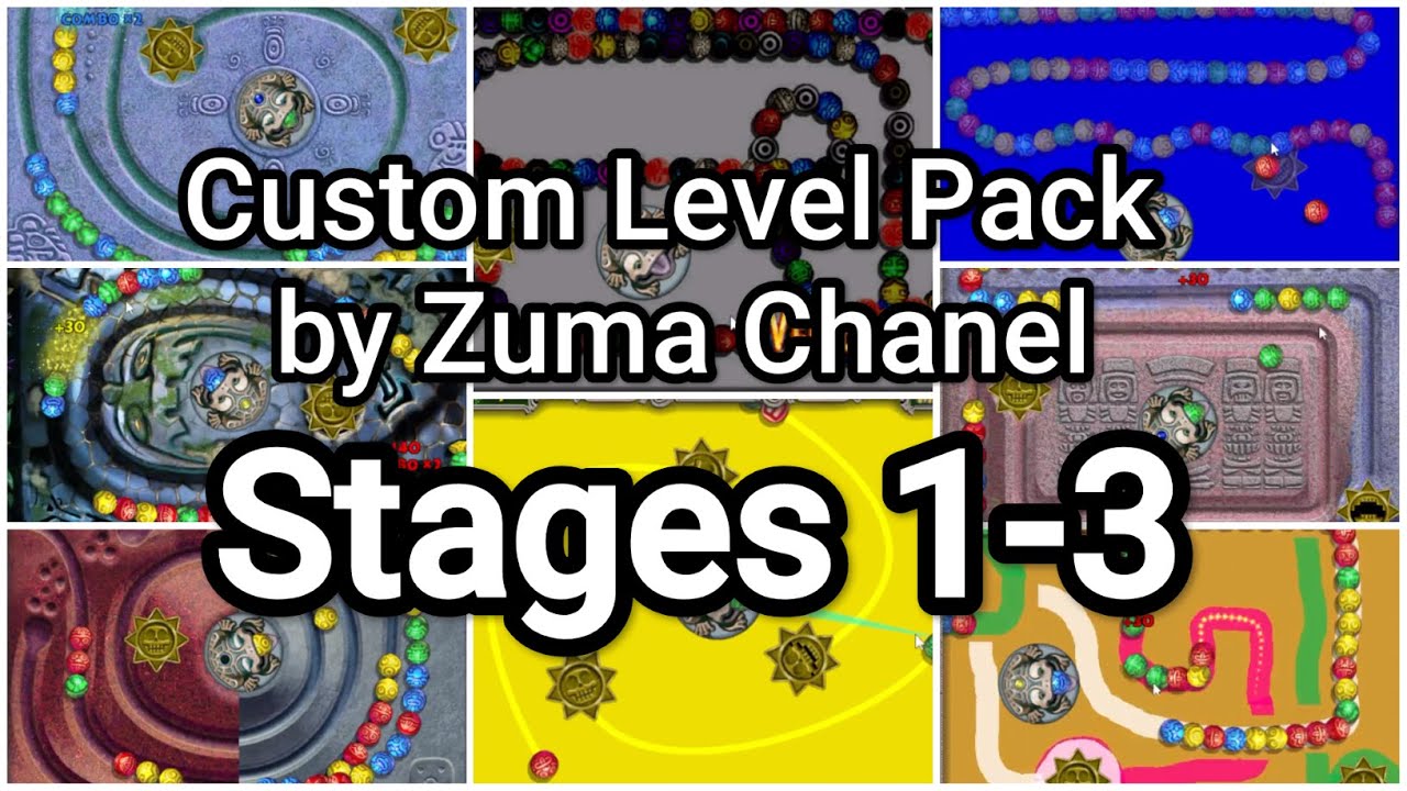 Custom Zuma Deluxe level pack by @ZumaChanel (stages 1-3)