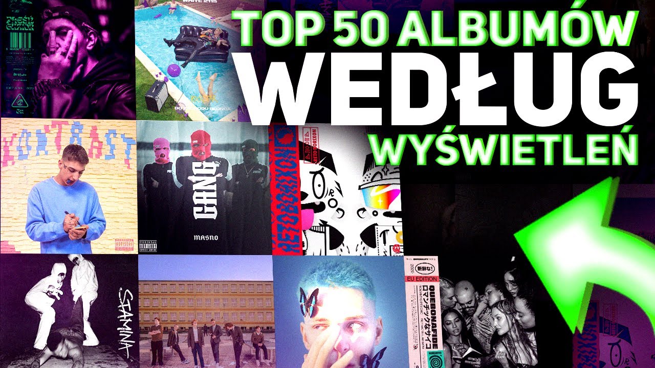 TOP 50 ALBUM&Oacute;W 2020 WEDŁUG WYŚWIETLEŃ - POLSKI RAP/TRAP