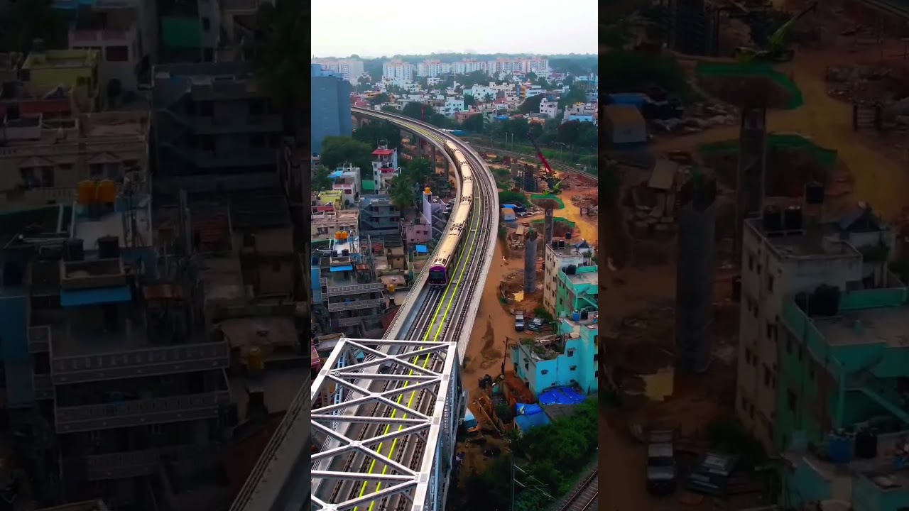 KR Puram to Baiyappanahalli Metro Line 🚇 #krpuram #bengalurumetro#bmrcl #bengaluru #shorts #trending