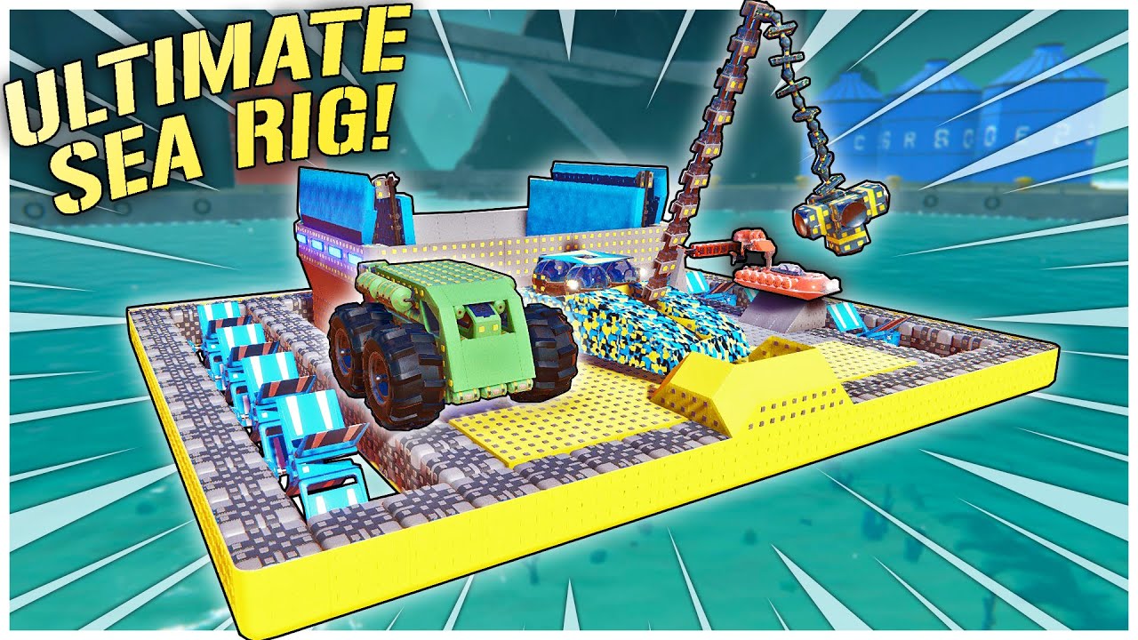Building an UNSINKABLE Paddle-Powered CARGO CRANE BARGE For The HIGH SEAS! (Trailmakers Update DLC)