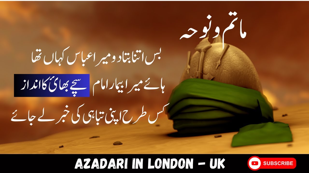 Bas Itna Batado Mera Abbas Kahan Tha | Haye Mera Beemar Imam | Kis Tarha Apni Tabahi Ki Khabar
