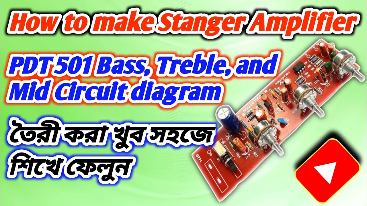 Stranger PBT 501 amplifier bass trable mid circuit diagram 🚀 how to make bass treble mid circuit 🚀💯🙏