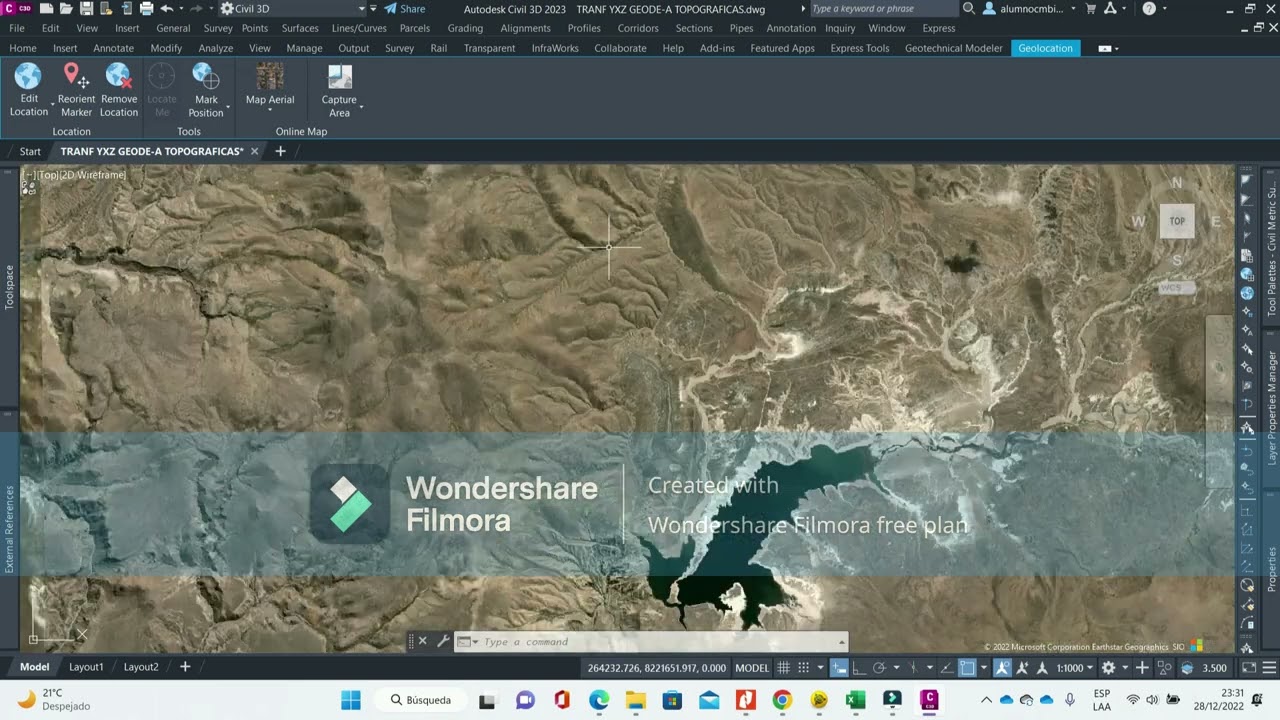 CONVERSION DE CORDENADAS GEODESICAS A TOPOGRAFICAS EN CIVIL 3D