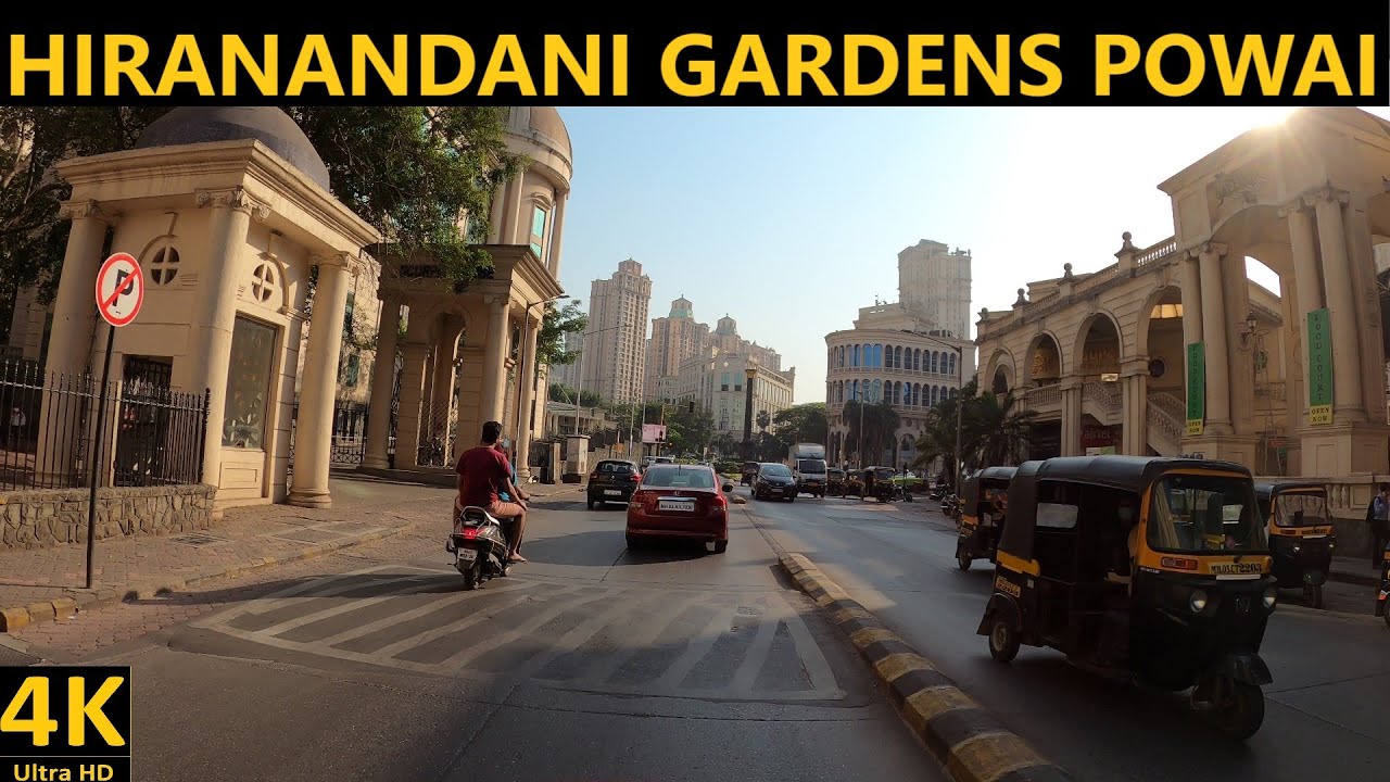 4K Drive in Hiranandani Gardens Powai | Neo-Classical Architecture | Mumbai Metro Line 6 Update, IN