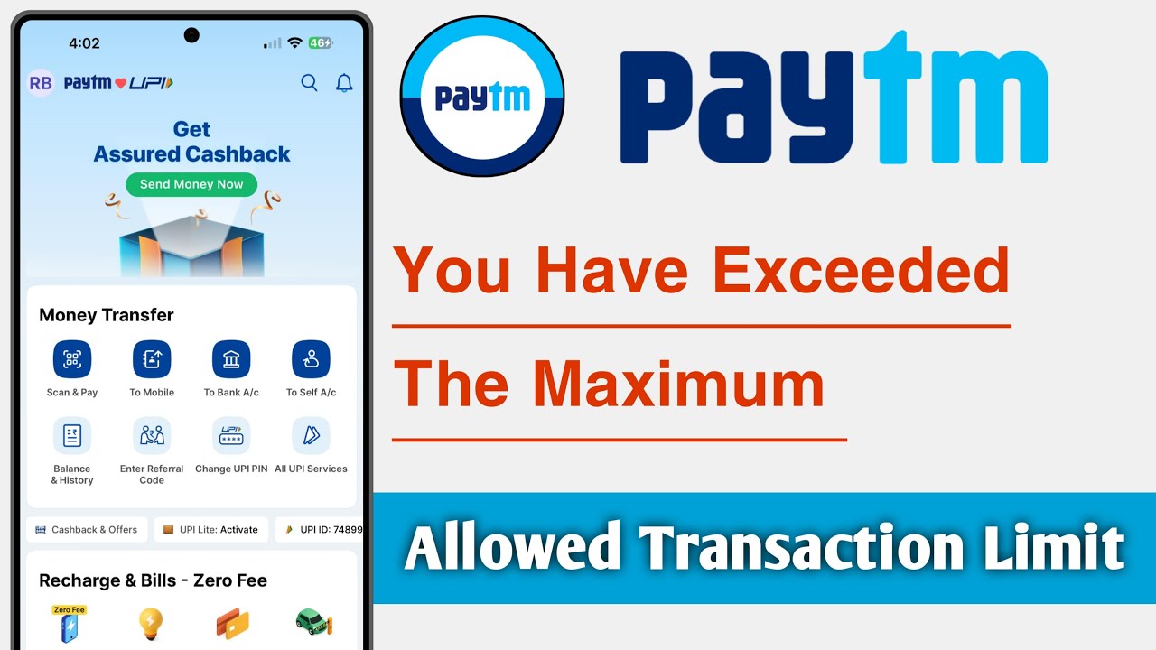 Paytm You Have Exceeded The Maximum Allowed Transaction Limit Problem Solve