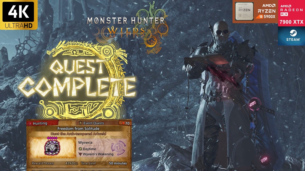 Monster Hunter Wilds 1st PLAYTHROUGH [STEAM] |4K| TU4.5 - Arch-Tempered Arkveld