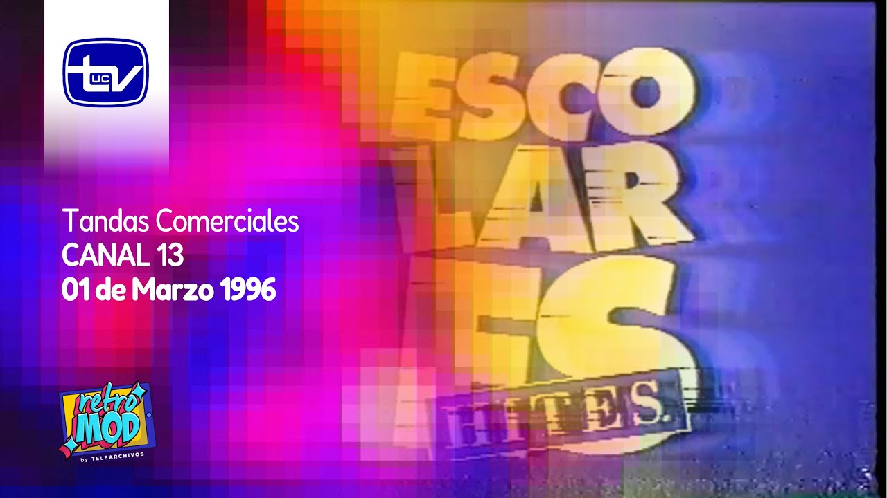 Tandas Comerciales Canal 13 (01 de Marzo 1996)