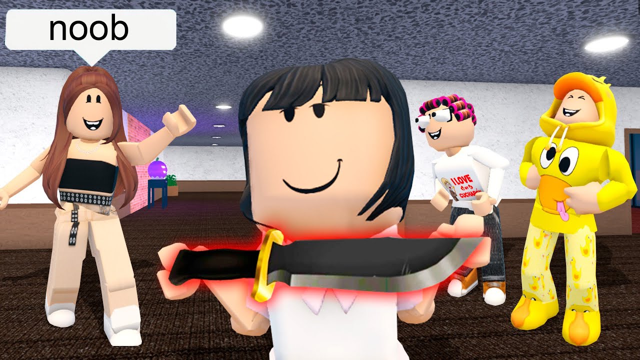 Mi BEBÉ FINGIÓ SER NOOB y ACABÓ CON TODOS en Murder Mystery Roblox!