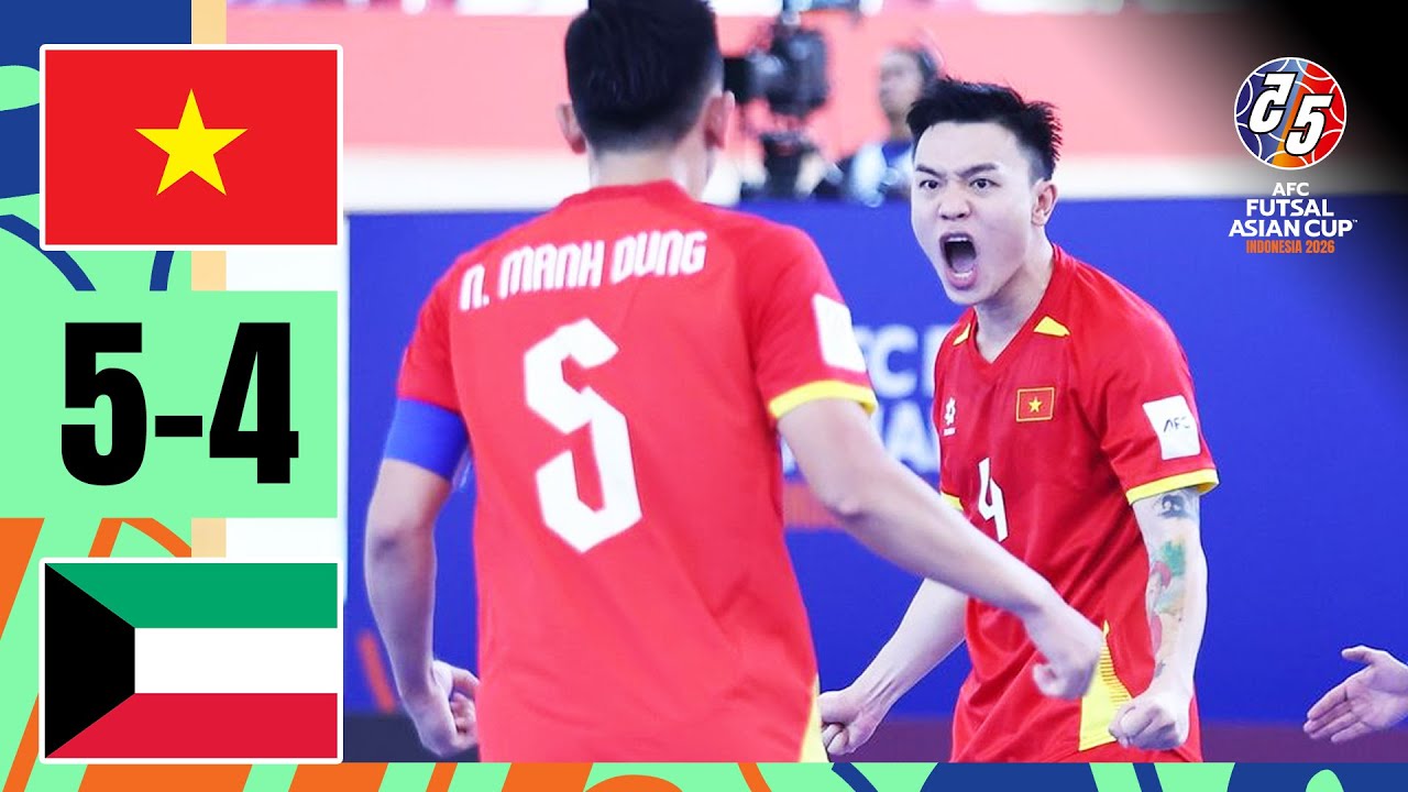 Vietnam fight back TWICE in 9-goal-thriller! | Vietnam - Kuwait | Highlights | AFC Futsal Asian Cup™
