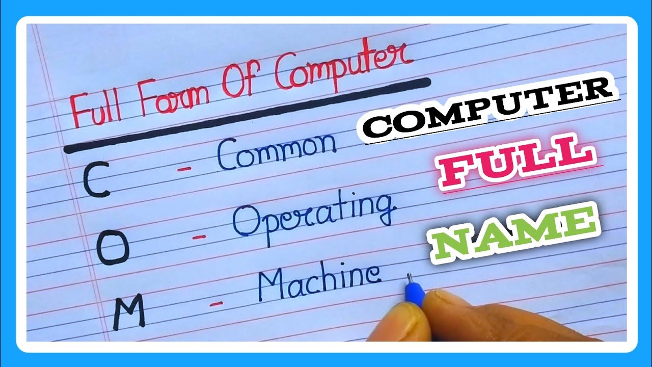 What is computer full form | computer full name in english | computer | Data Education |