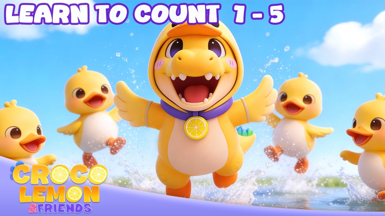 5 Little Ducks | Nursery Rhyme | Counting Songs for Babies & Toddlers | Crocolemon And Friends