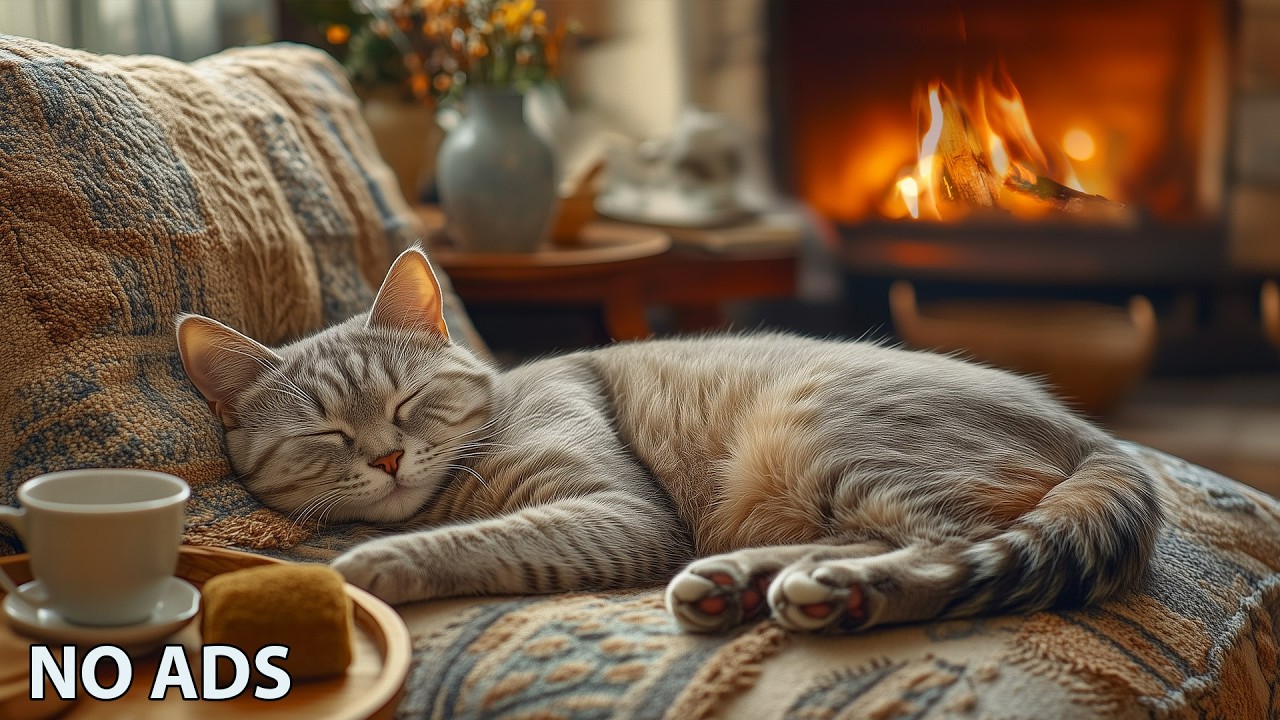 Calming Music & Cozy Atmosphere for Cat to Deep Relaxation🐾Soothing Sounds for Anxious Cats🐈No Ads