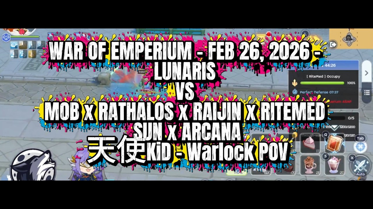Ragnarok M Classic: Feb 26,2026 Lunaris vs MOB x Rathalos x Raijin x Ritemed x Sun  x Arcana