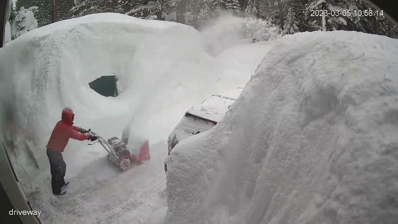 South Lake Tahoe Snow Blowing March 2023