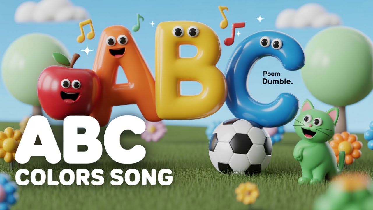 Alphabet Colors Song 🌈 | ABC Learning for Kids | Nursery Rhymes | Poem Dumble