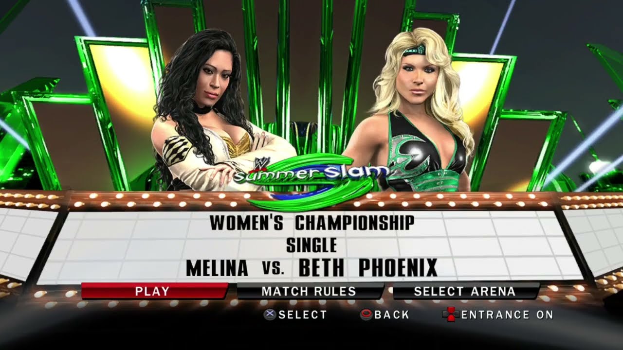 Beth Phoenix VS Melina | WWE SVR 2010 | PS3 