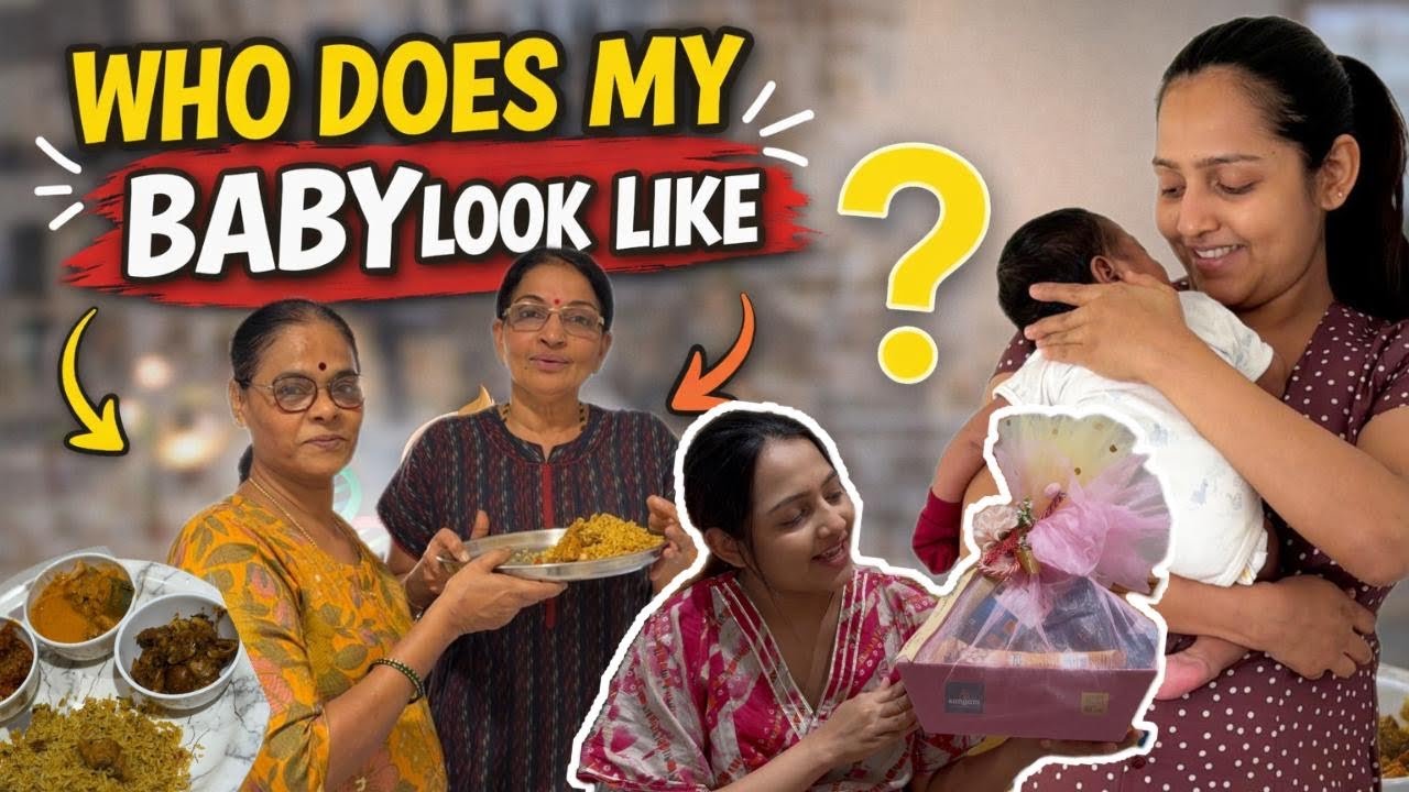 ನಮ್ಮ ಮಗು ಯಾರಂತೆ ಕಾಣುತ್ತೆ? 🤭 | ಮಗುವಿನ ಹೆಸರಲ್ಲಿ ಮೊದಲ ಪಾರ್ಸಲ್! 📦 | ಅಮ್ಮನ Postpartum Recipe