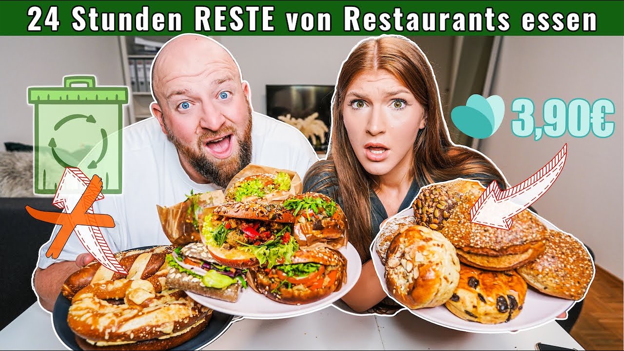 1 Tag RESTE von RESTAURANTS essen 😱 SO VIEL! (mit TooGoodtoGo)