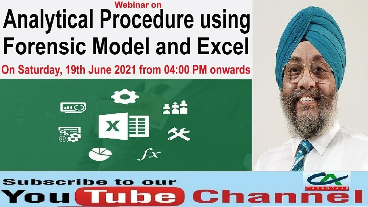 Analytical Procedure using Forensic Model and Excel by CA M.S. Mehta Ji