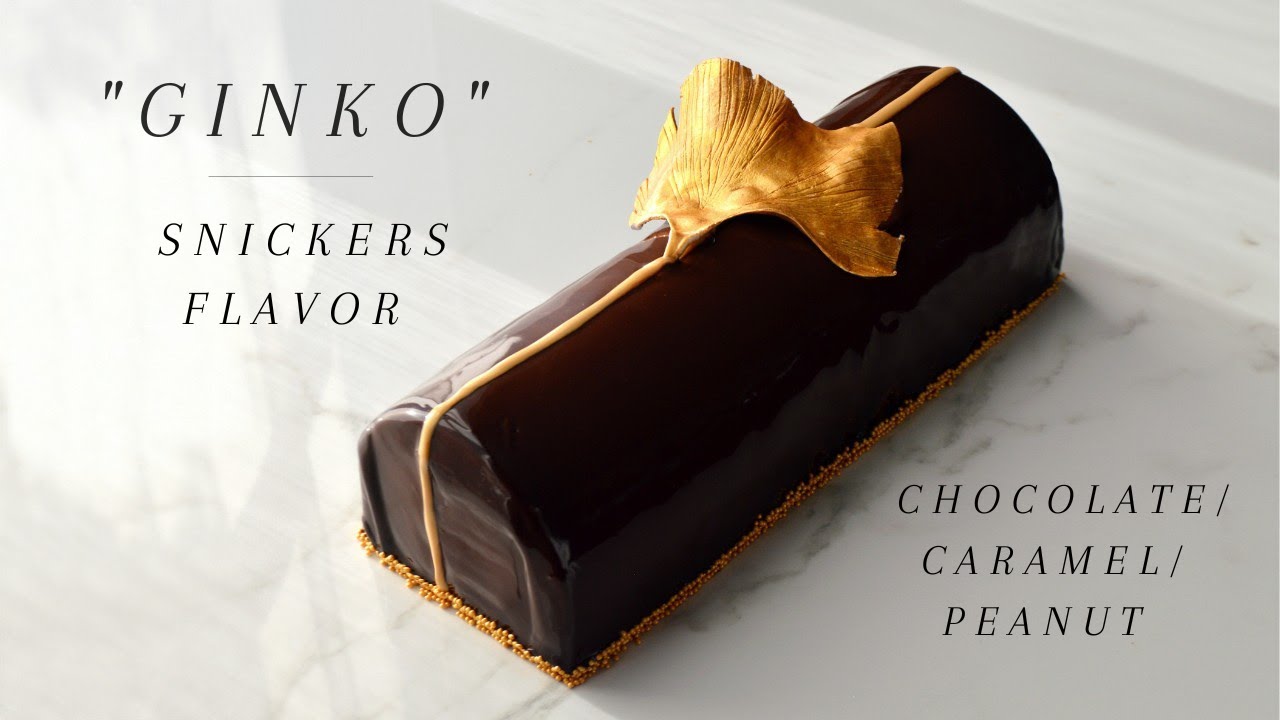 BÛCHE DE NOËL GINKO ⚜ ( Snickers Flavor ) | Denise Castagno |