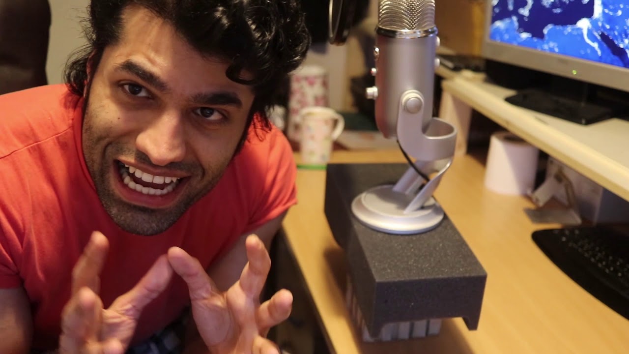 How to get rid of vibration coming through on your desktop microphone for cheap