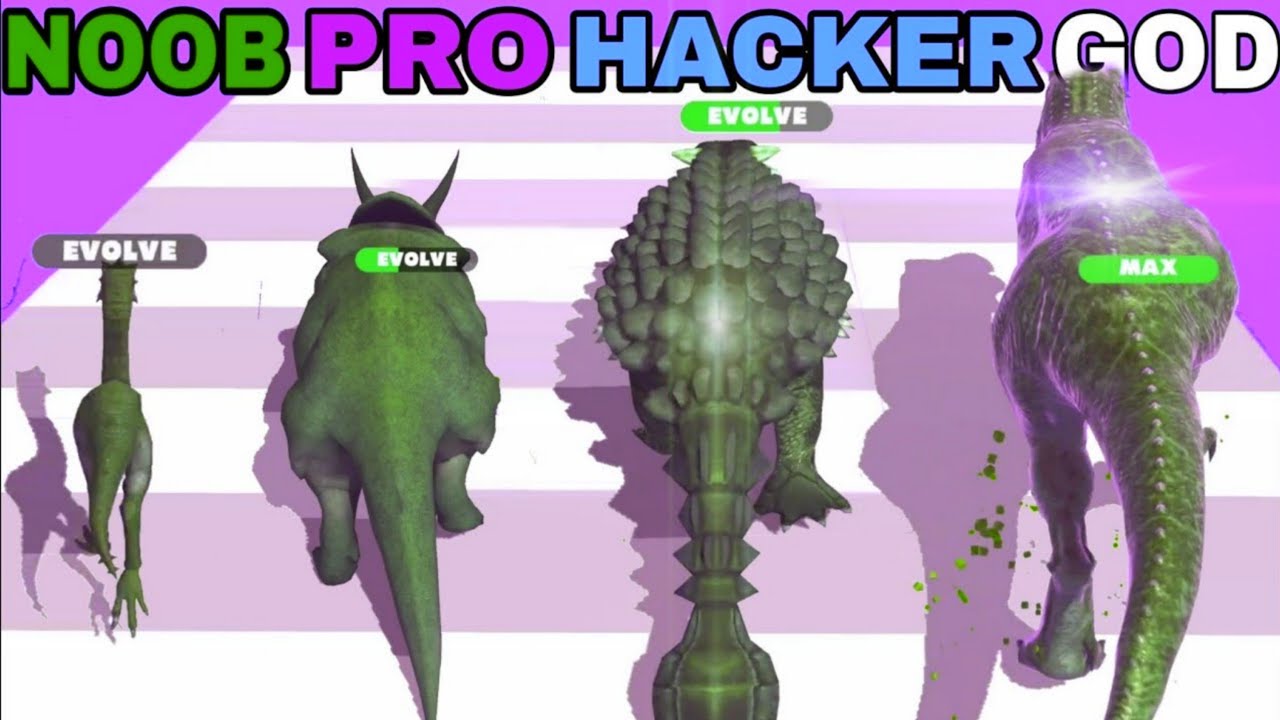 Dino leaving :Eat & Run |NOOB VS PRO VS HACKER VS GOD