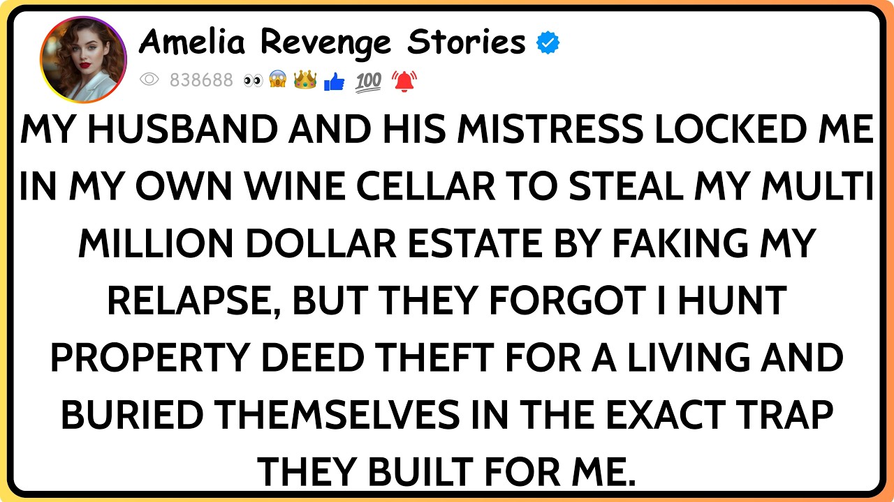 My Husband and His Mistress Locked Me in Our Wine Cellar to Steal My Home. But I…
