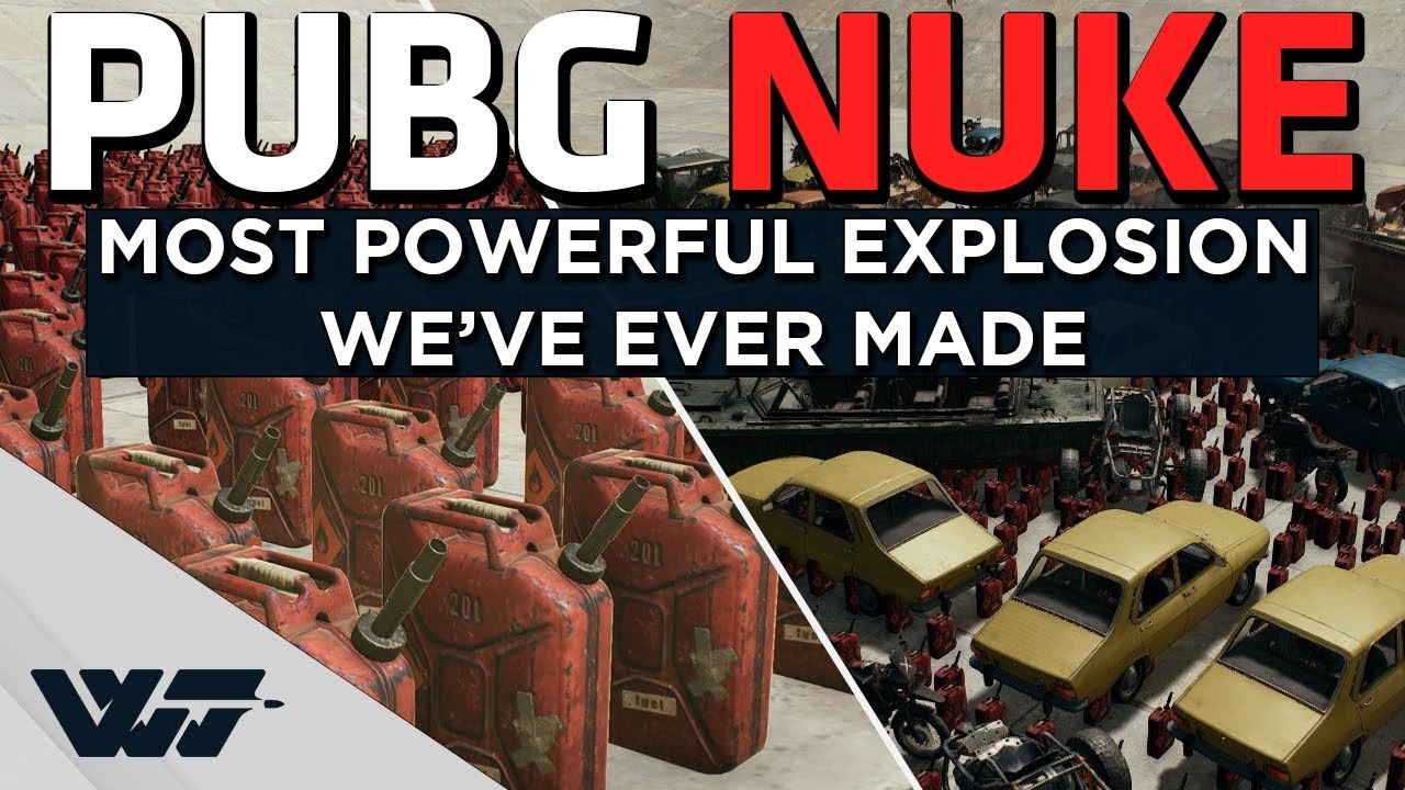 PUBG NUKE - MOST POWERFUL EXPLOSION WE'VE MADE - 1200 Gascans + 70 Vehicle