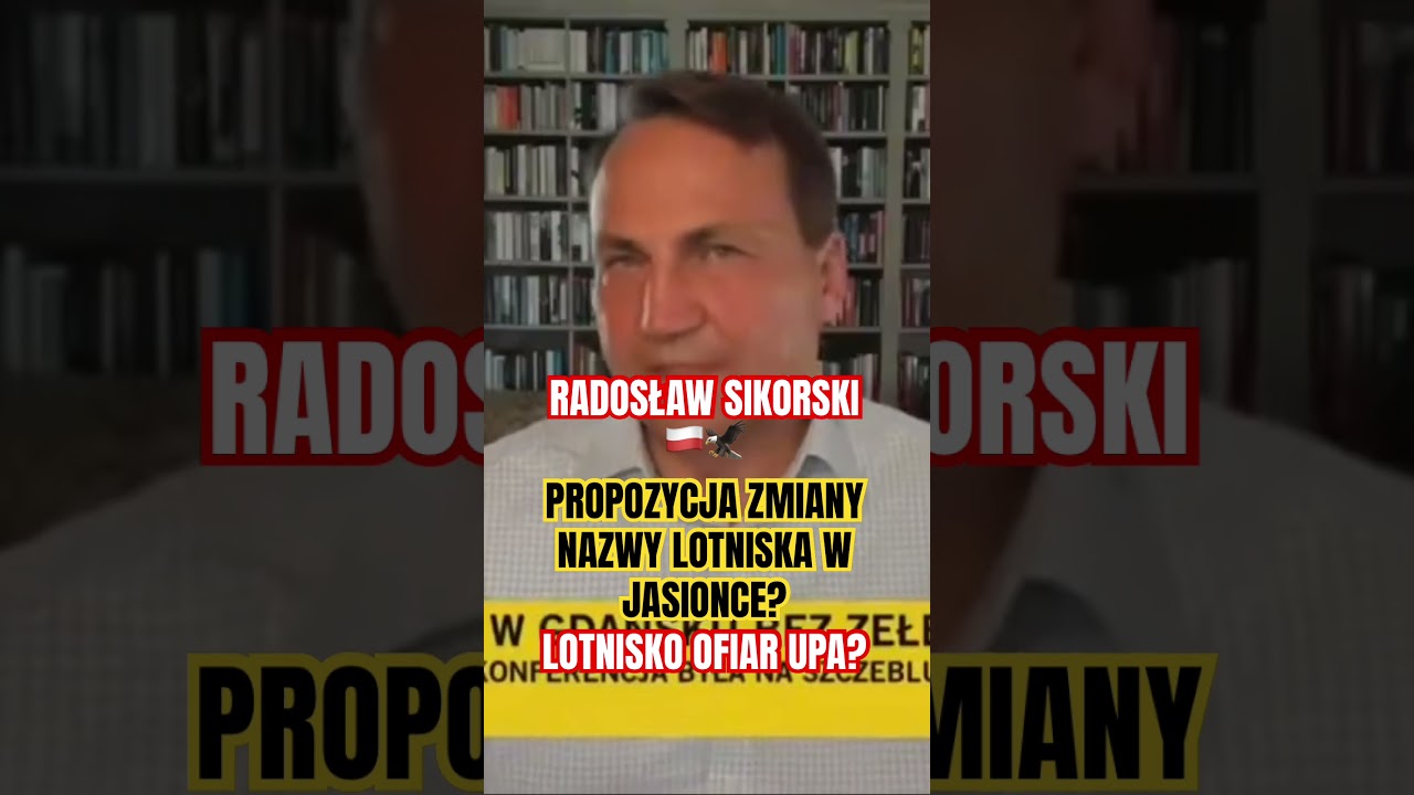RADOSŁAW SIKORSKI PROPONUJE ZMIANĘ NAZWY LOTNISKA?🇵🇱🦅 #shortvideo #shorts #wybory2027 #polska