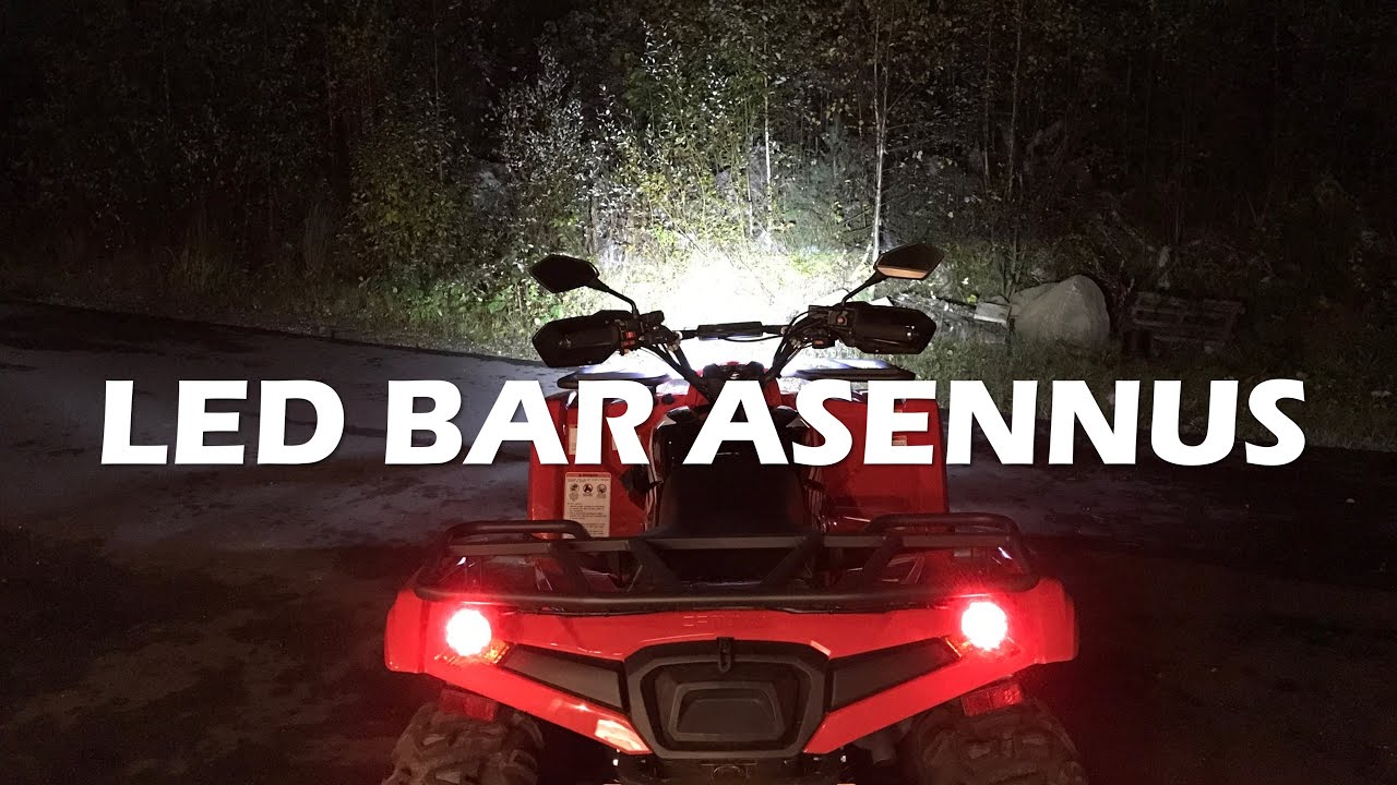 Ty&ouml;valon asennus m&ouml;nkij&auml;&auml;n | ATV Led Light Bar Install #cfmoto #lis&auml;valo #m&ouml;nkij&auml;