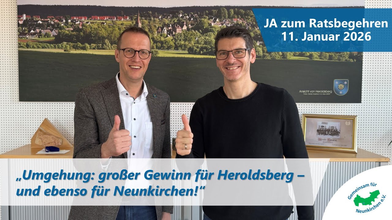 Umgehung Heroldsberg ein großer Gewinn – und ebenso für Neunkirchen! Bürgermeister Jan König