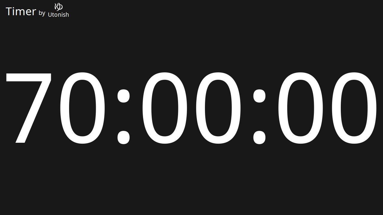 70 Hour Countup Timer