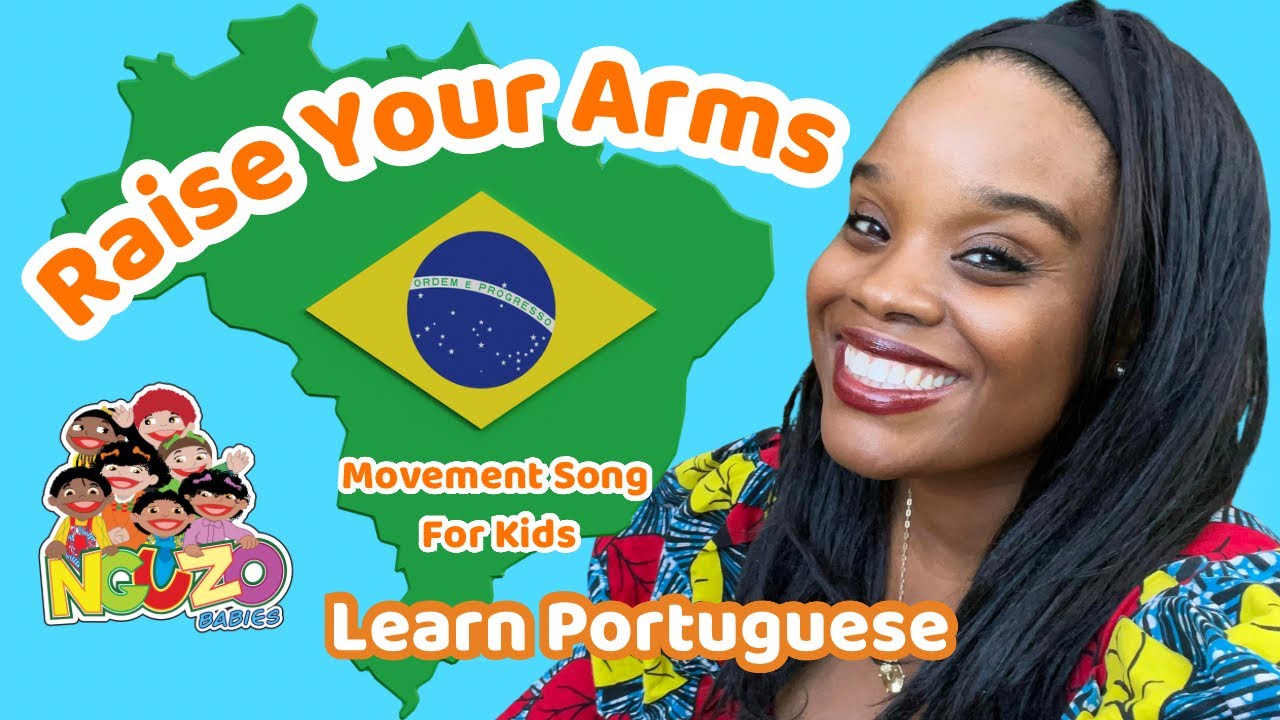 Kids Dance Songs | Learn Body Parts in Portuguese | Music & Movement for Children | Brain Breaks