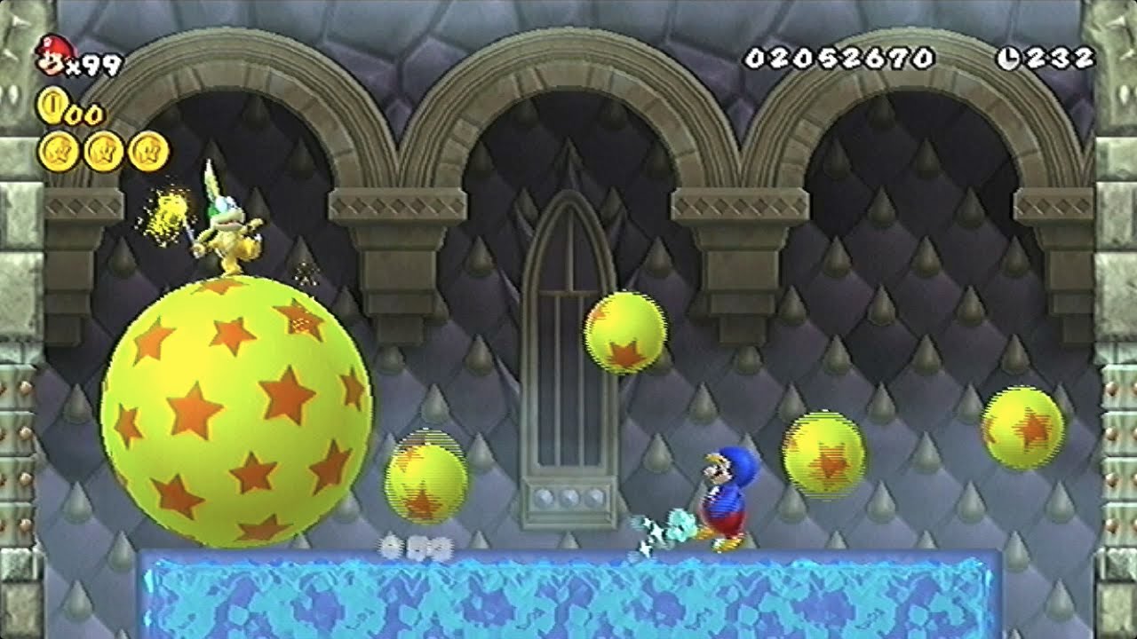 NewスーパーマリオブラザーズWii-26「ワールド3 W3-城 レミーの城」
