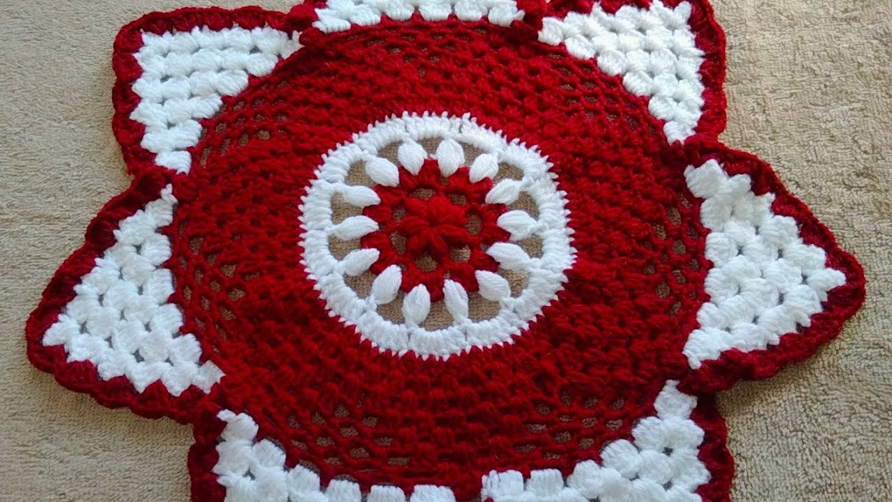 Woolen Thalposh ke design, Crosia design Thalposh, Crochet Thalposh,@All In One, sandhya