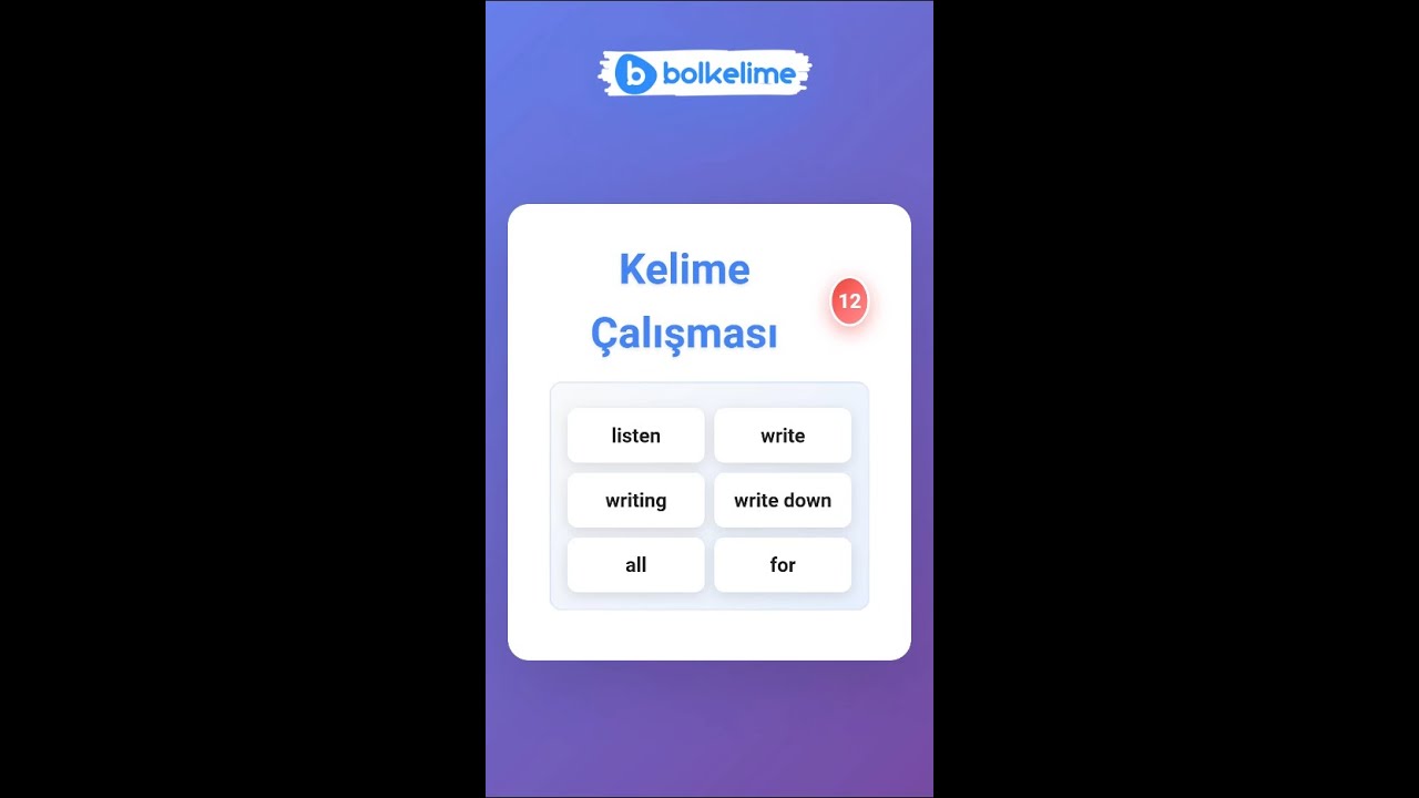 YDS/YÖKDİL/YDT Kelime Çalışması #12  #bolkelime