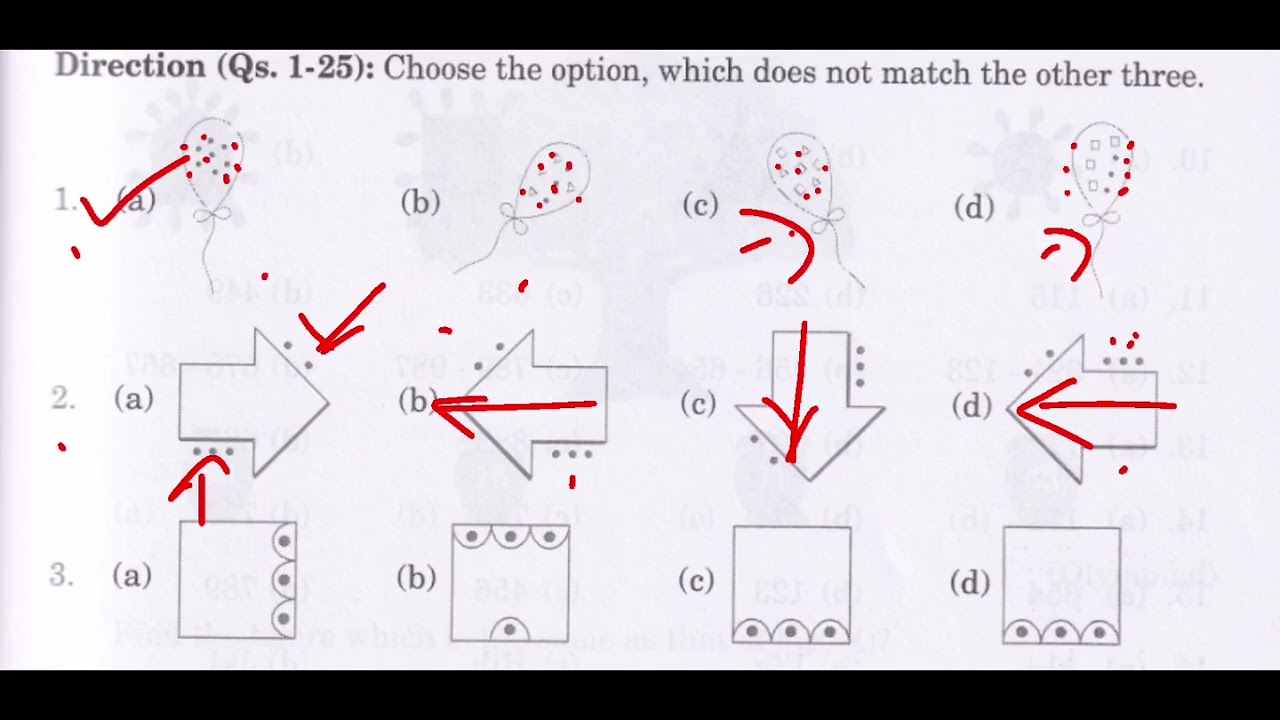 Reasoning Olympiad Grade 2 Odd One Out Level 2 Q.1,2,3 Maths and logic puzzles