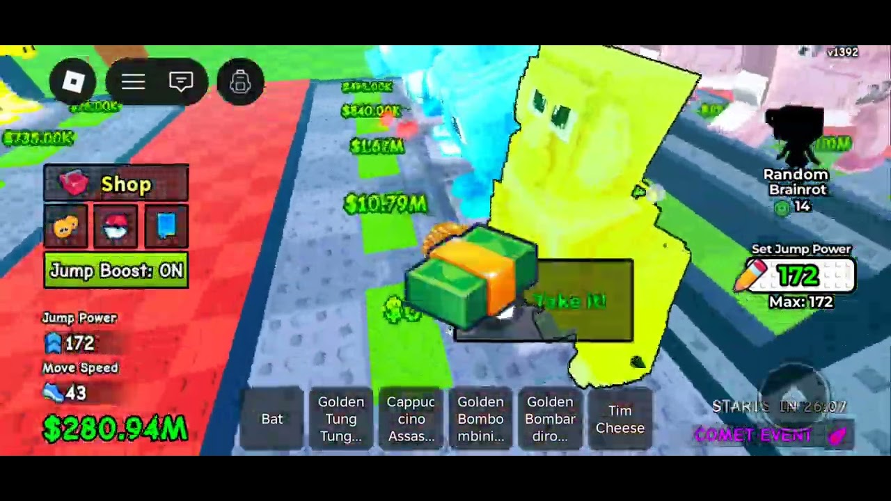 Playing jump for brainrots