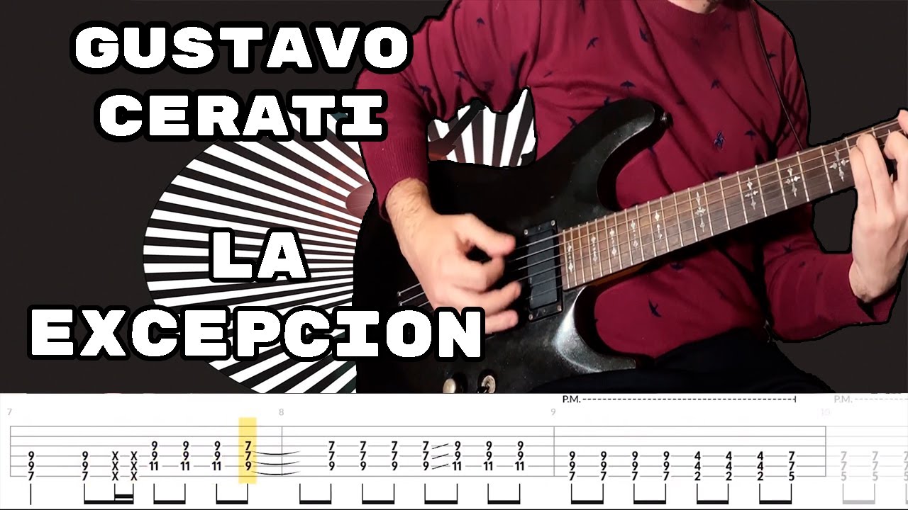La Excepcion - Gustavo Cerati Cover Tutorial Guitarra [+Tabs]
