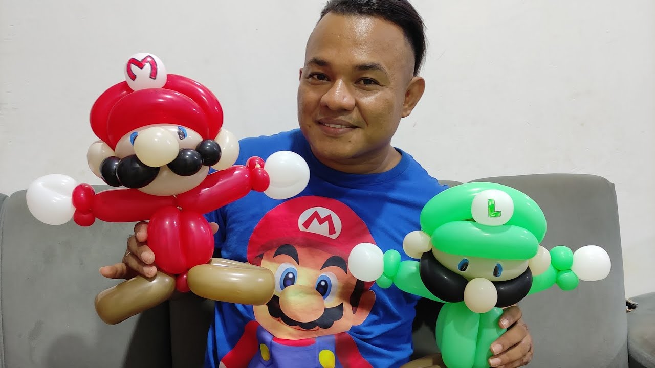 Mario Bros tutorial globos- paso a paso #globoflexia #balloon #sempertex #mariobros #supermariobros