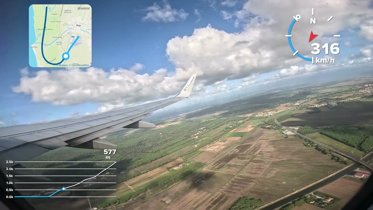 Flight  FR8233 departure flight Pisa to Prague 23.9.2023