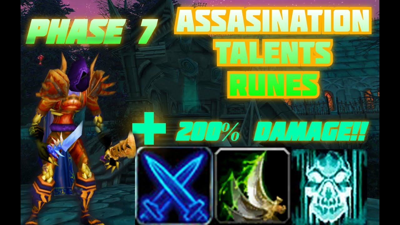 SOD PHASE 7 BEST ROGUE PVP ASSASINATION GEAR & SPEC.