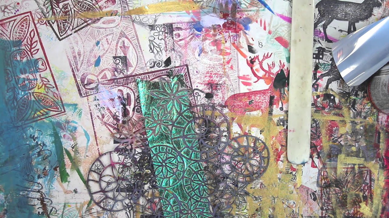 Foiling with Balzer Designs Stencils and Masking Tape